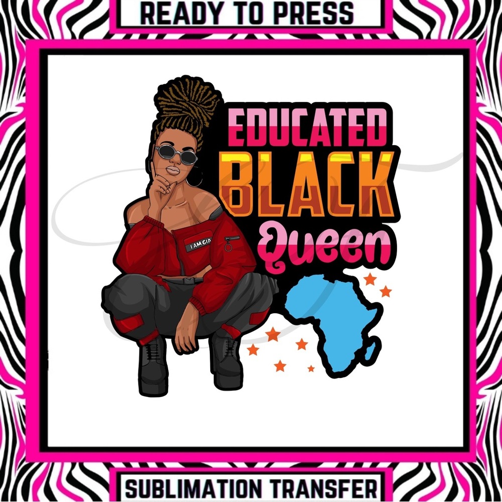 Sublimation Ready To Press Transfers - Black Woman Melanin Sista Transfer